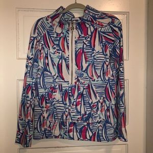 Lilly Pulitzer Red Right Return popover sz medium